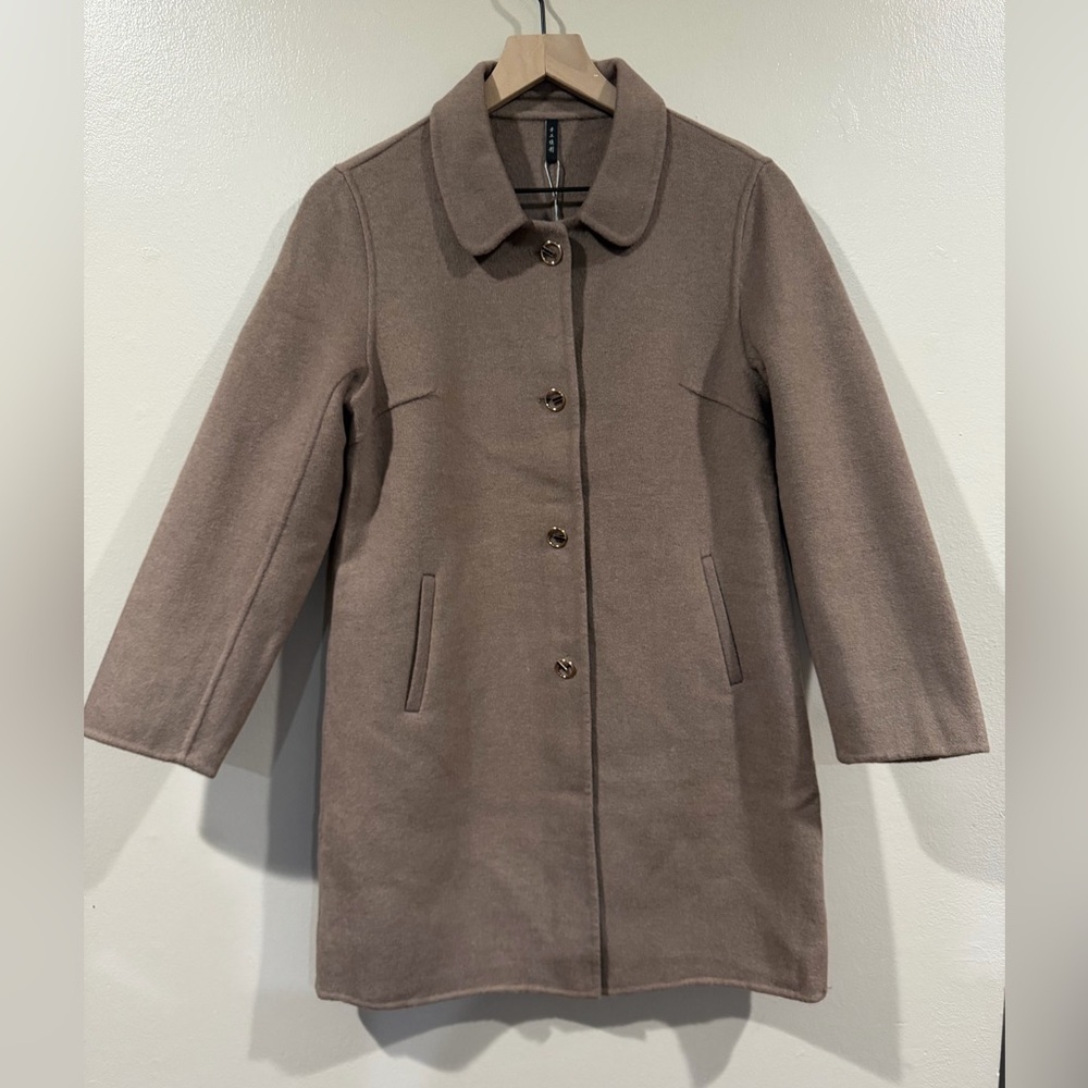 100% Wool Women's Tan Brown Coat NEW NWT Size Small